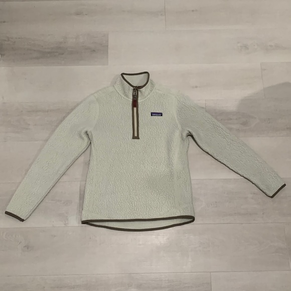 PATAGONIA Women’s 1/4 Quarter Zip Pullover Size Small Wool Tan - Picture 1 of 11